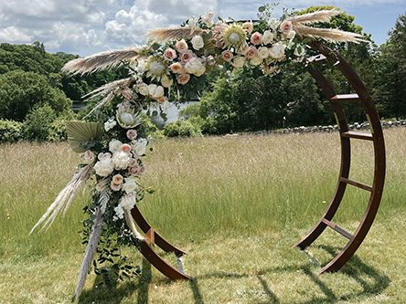 Bourne Farm wedding flower display